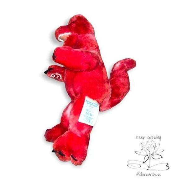 Build A Bear Red & White Tie Dye Brachiosaurus - Picture 7 of 8